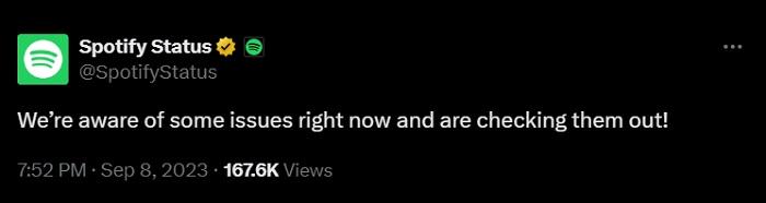 Check Spotify Server Status