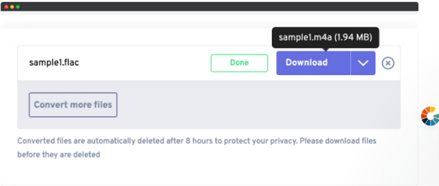 Choose Output Format and Download FLAC