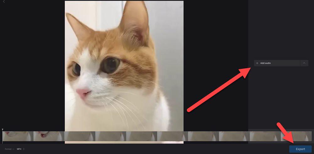 Clideo Add Music to Video Export