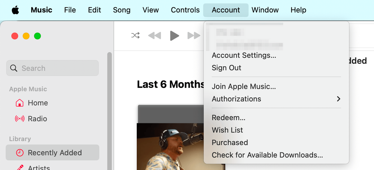 Confirm the Apple Account on your Mac