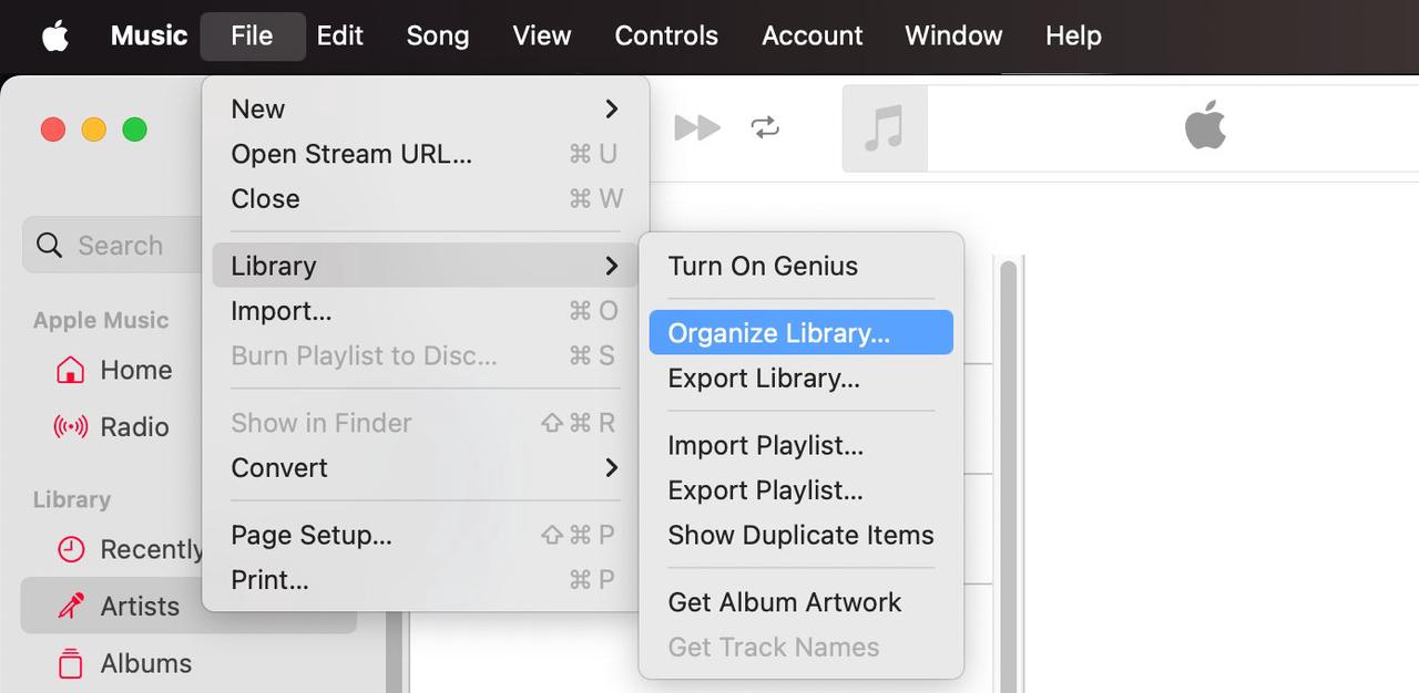 Consolidate Apple Music library on Mac