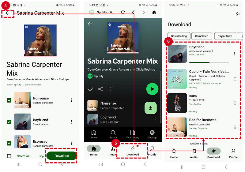 Converti Spotify in MP3 su Android con TuneFab