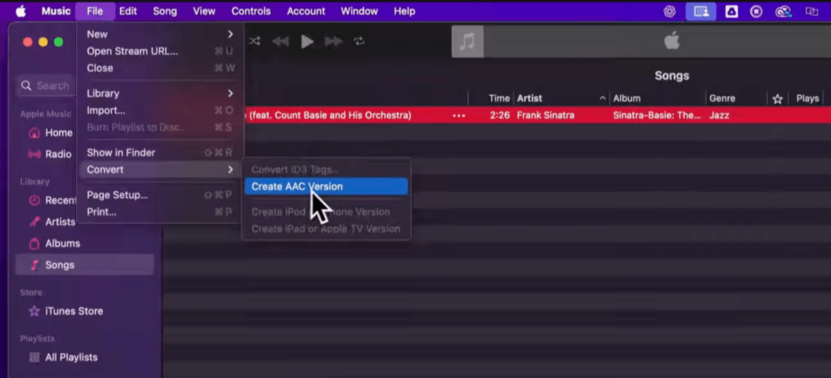 Create AAC Version for M4P Files