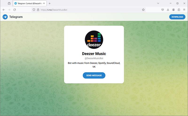 Pagina Scaricare Musica Deezer Tramite Telegram