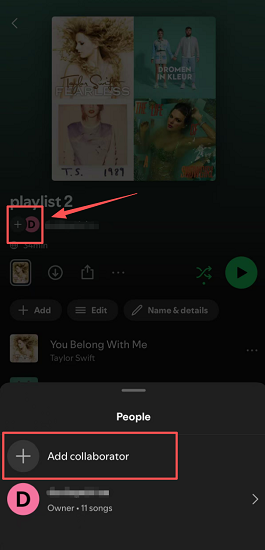 Create a Collaborative Playlist on Phone