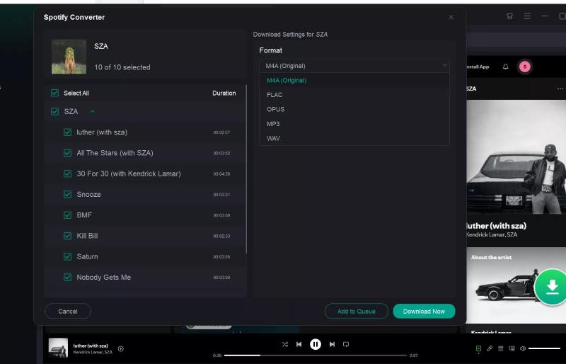 Customize Output Format for Spotify Song