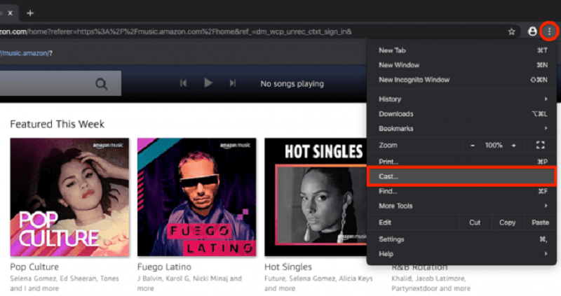Cast Amazon Music to Google Home via PC