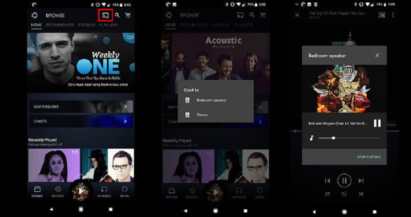 Connect Amazon Music on Google Home Android