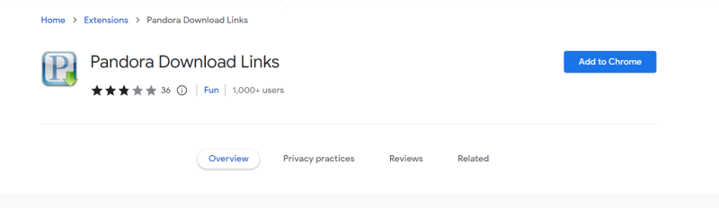 Add Pandora Download Links to Chrome