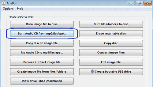 Burn Audio CD Anyburn