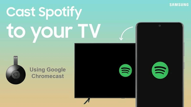 Play Spotify on Samsung TV with Chromecast
