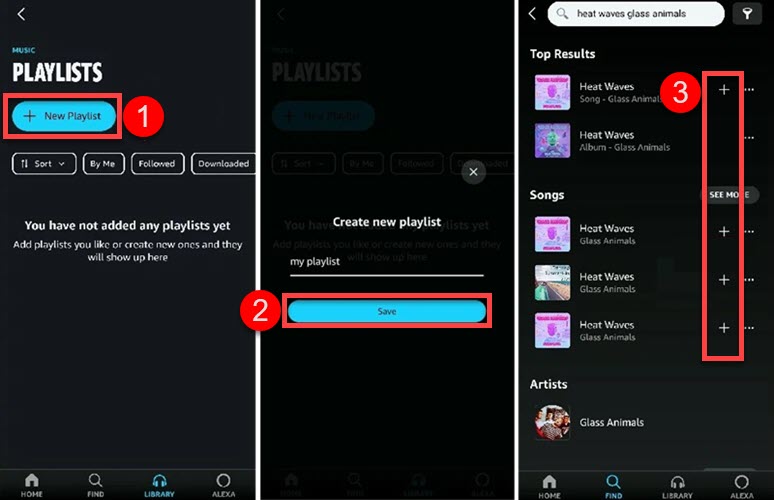 Create a Playlist on Amazon Music on Android