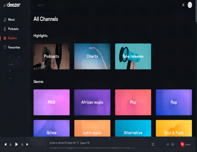 Deezer App Interface