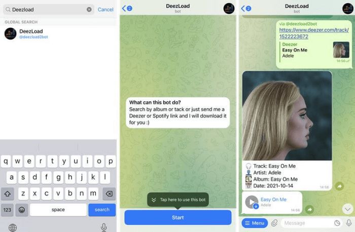 Bot de música de Deezer: Deezer a MP3