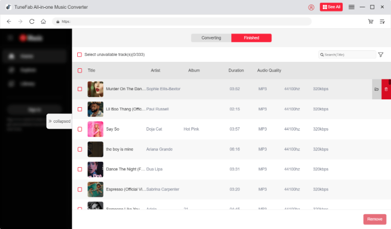 Completed Apple Music Tracks