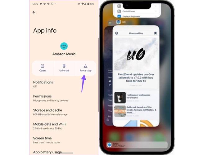 Force Stop Amazon Music on Phone
