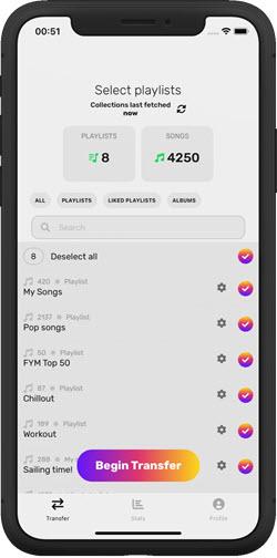 FreeYourMusic Mobile Interface