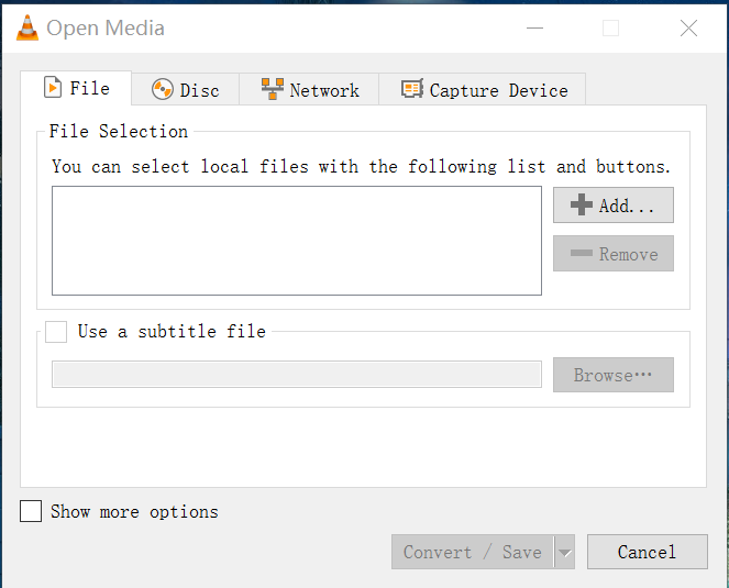 Hit Add to Add Files