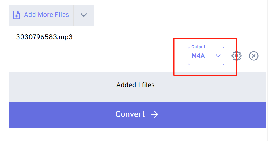 Hit Output to Set up Format