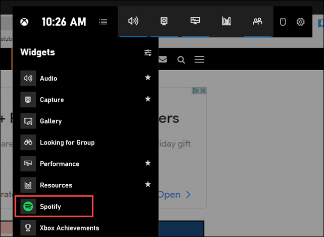 Link Spotify to Xbox Game Bar