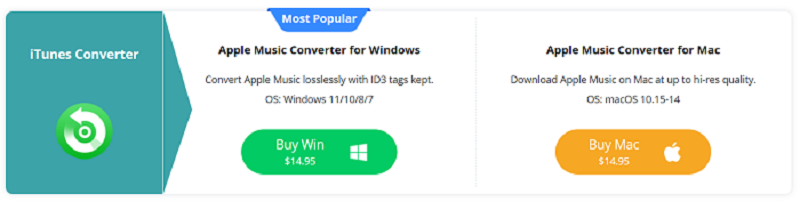 Purchase Page of NoteBurner Apple Music Converter