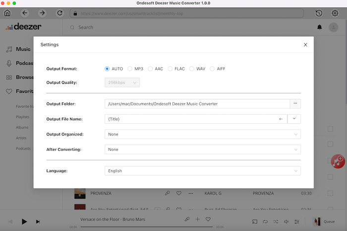 Ondesoft Deezer Music Converter