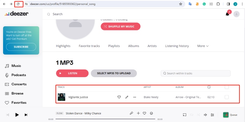 Refresh and Check the Result
