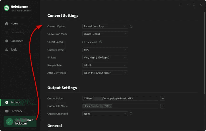 Set Preferences on NoteBurner Before Downloading