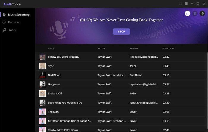 Comienza a grabar reproduciendo las canciones.