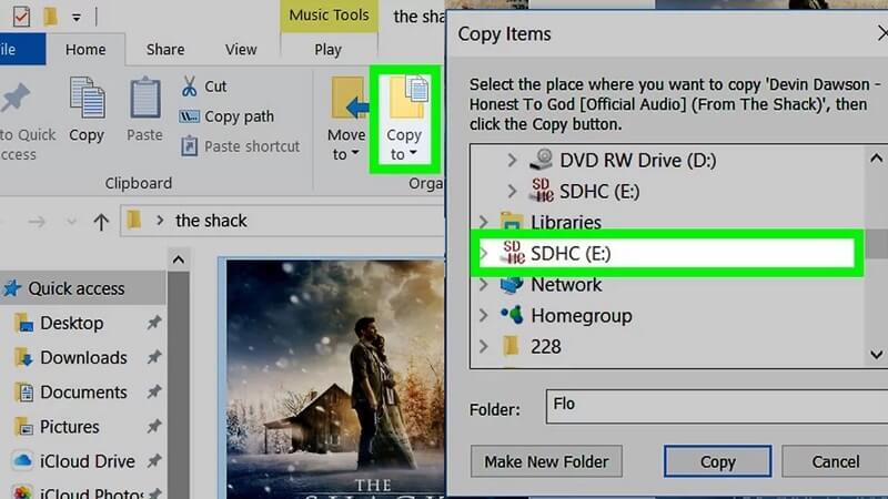 Transfer Music to SD Card on Windows