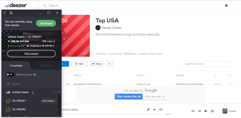 Use VPN to Access Deezer