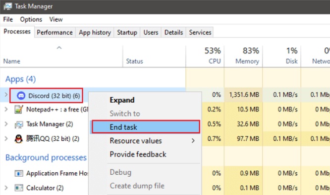 Discord geforceerd afsluiten