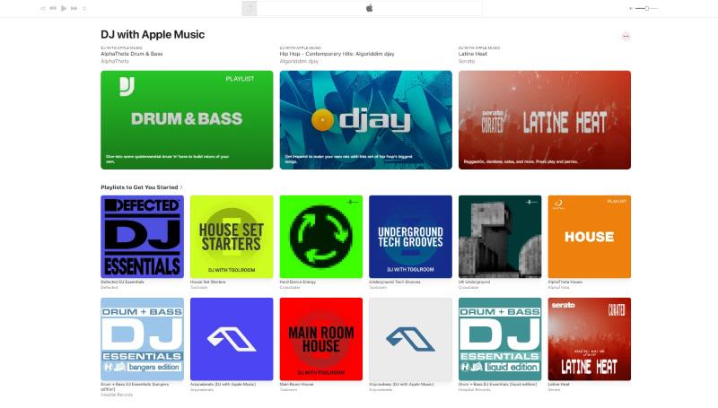 DJ with Apple Music Page in Apple Music App