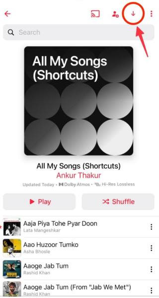 Download Apple Music-nummers op Android