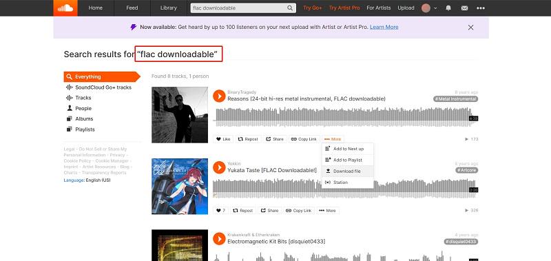 Download FLAC Files from SoundCloud Website