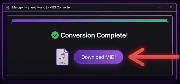 Download MIDI File from Melogen AI