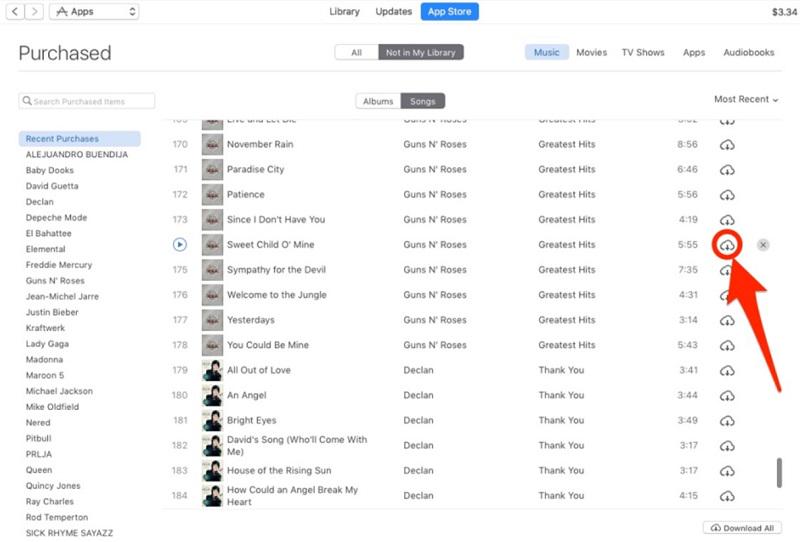 Redownload M4P Files to M4A in iTunes