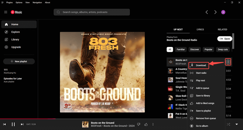 Download YouTube Music with YouTube Music Desktop Client