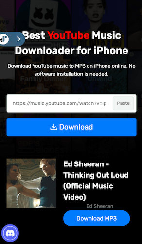Download YouTube Music to iPhone Online