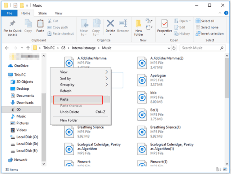 Move Local YouTube Music Files to USB on Windows
