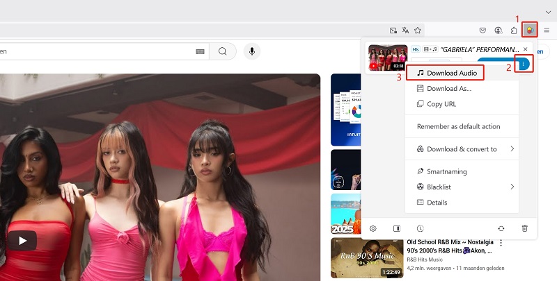 YouTube naar MP3 downloaden met Video DownloadHelper