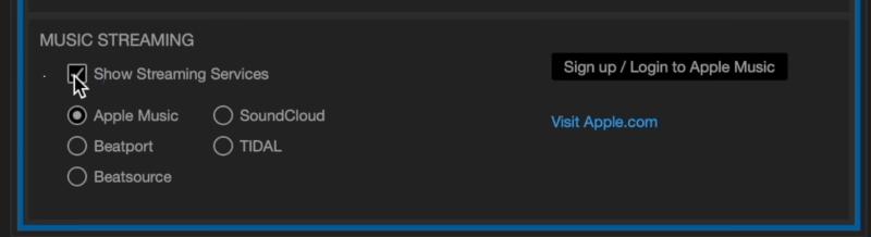 Enable Show Streaming Services Feature