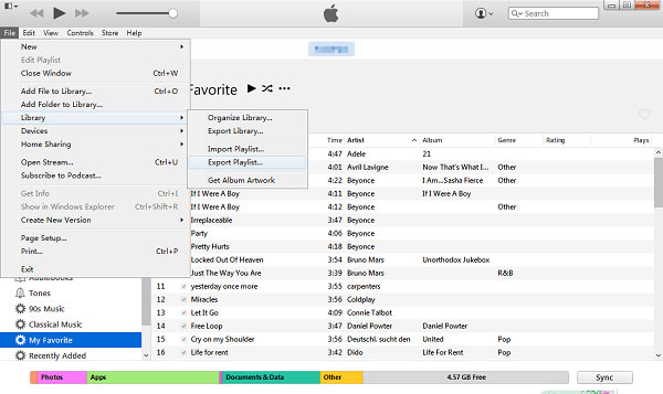 Export Playlists from iTunes