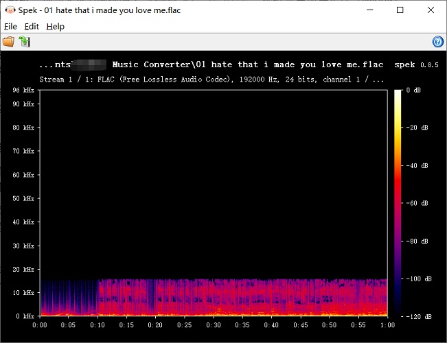 Fake Amazon Music UHD Check on Spek
