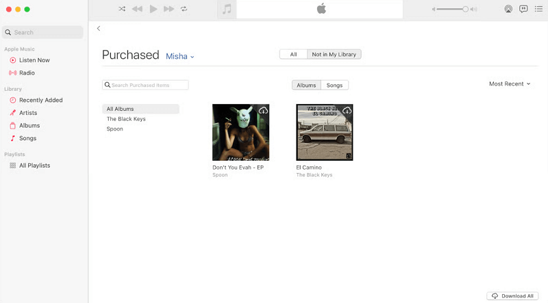 Find Purchased iTunes Music on Mac