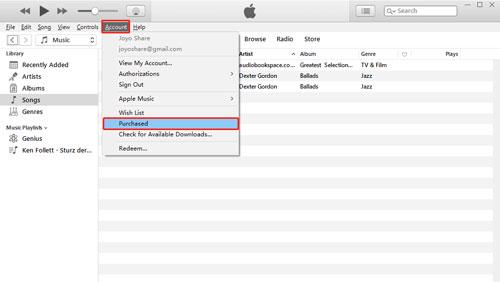 Find Purchased iTunes Music on PC