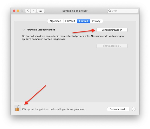 Schakel Firewall voor Spotify op Mac uit