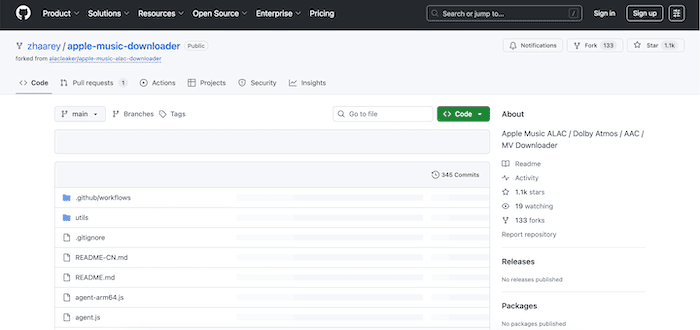 GitHub Apple Music Downloader