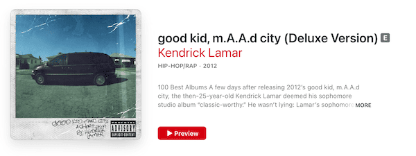good kid, m.A.A.d city by Kendrick Lamar