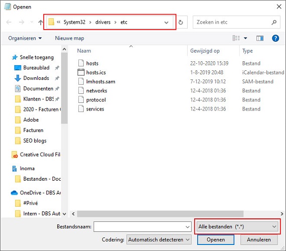 Hostbestand wijzigen op Windows
